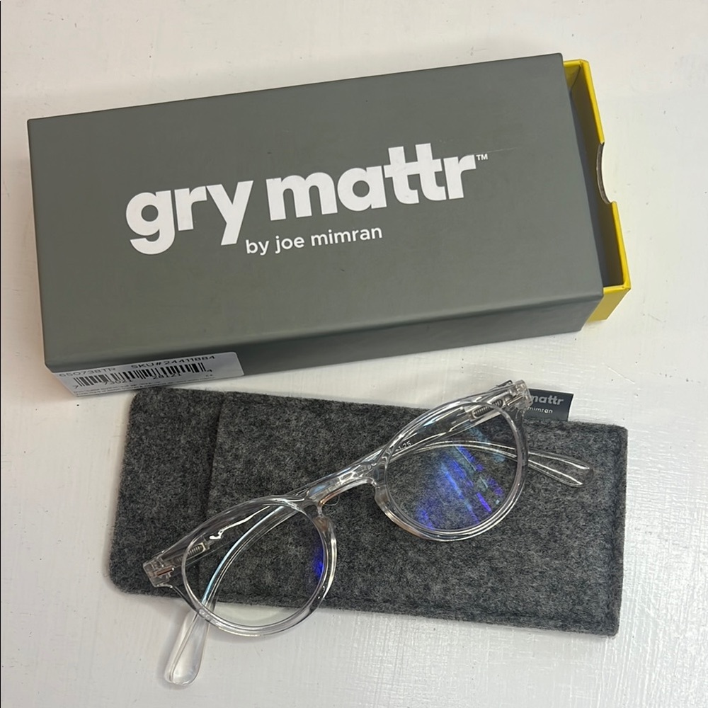 Gray Minimalist Blue Light Filtering Glasses by